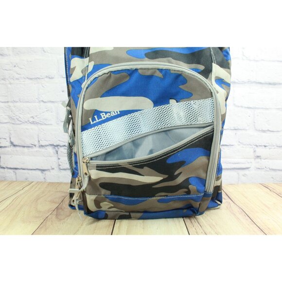 LL Bean Big Kids Deluxe Book Pack 37L School Backpack Camo Print - Picture 7 of 13